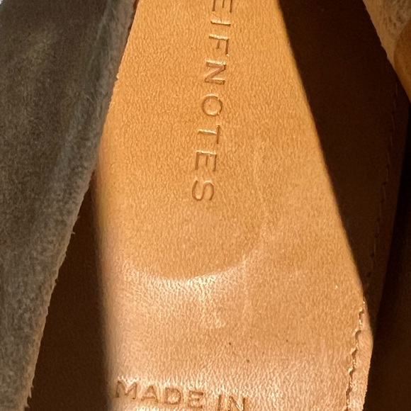 NWOT Leifnotes suede pink/beige watercolour dip dyed ballet flats,made in Italy. - Picture 8 of 16